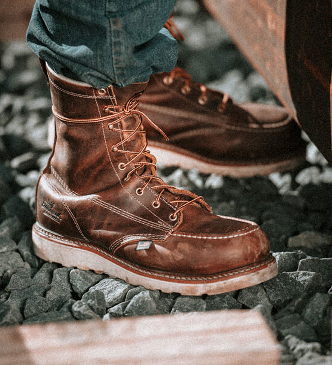 Thorogood American Heritage 8" Toe Safety Work Boots for Men