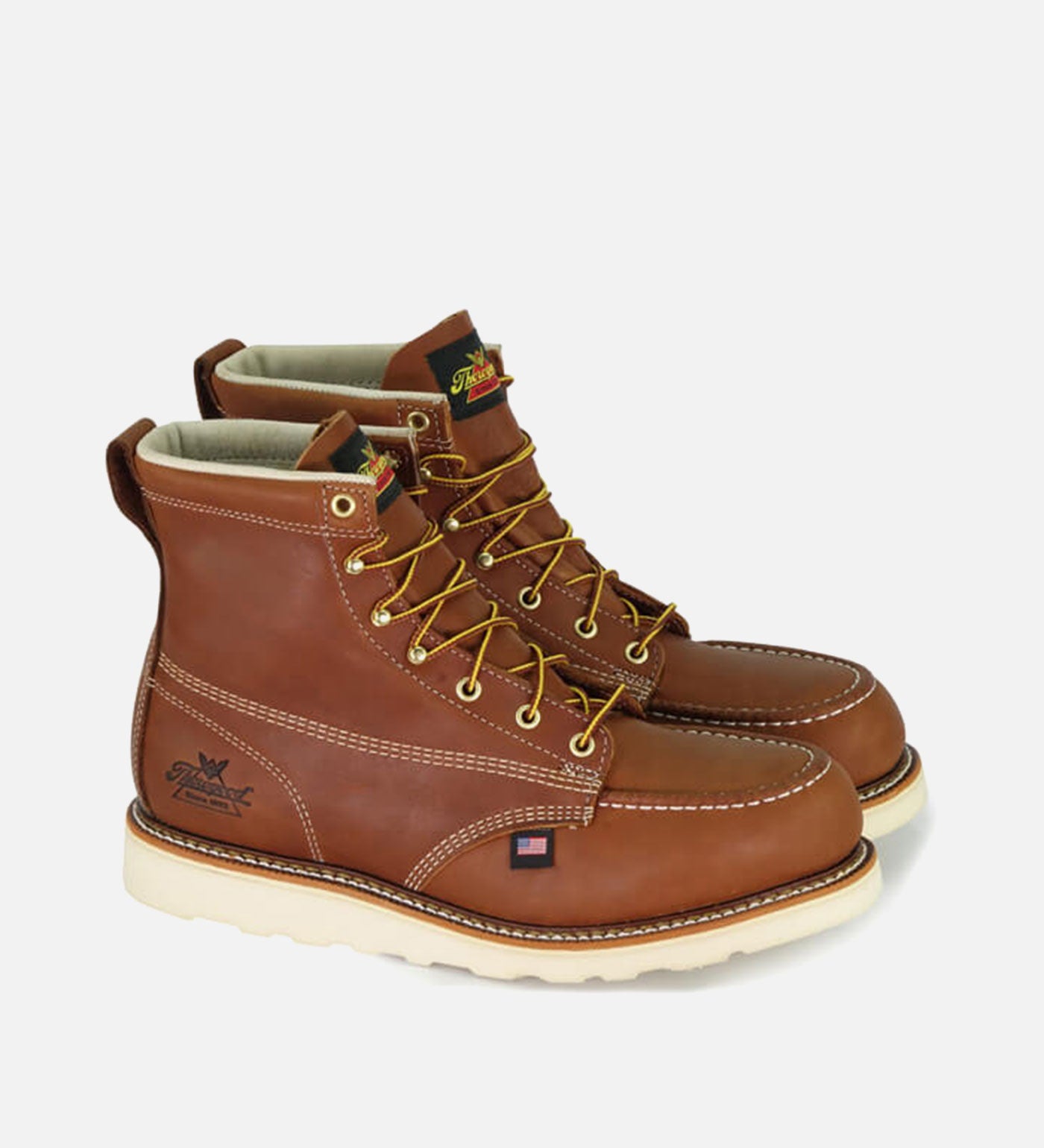 Thorogood American Heritage 6" Tobacco Steel Safety Toe Work Boots for Men