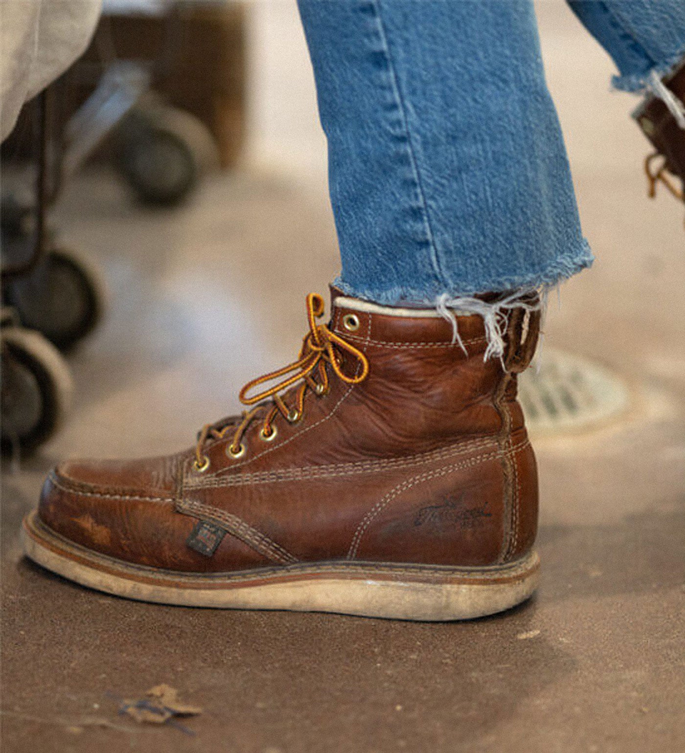 Thorogood American Heritage 6" Tobacco Safety Toe Work Boots for Men