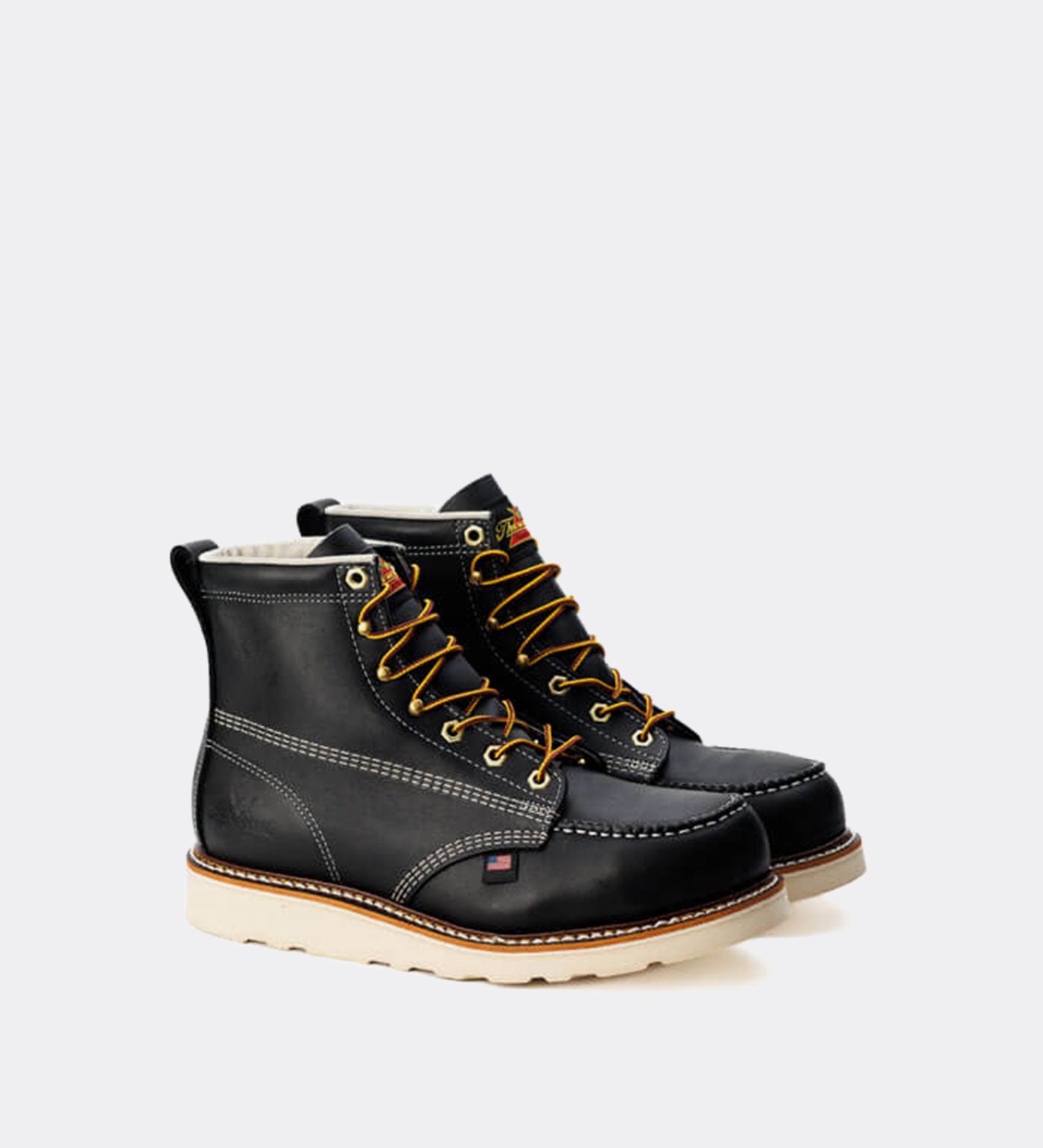 Thorogood American Heritage 6" Black Safety Toe Work Boots for Men