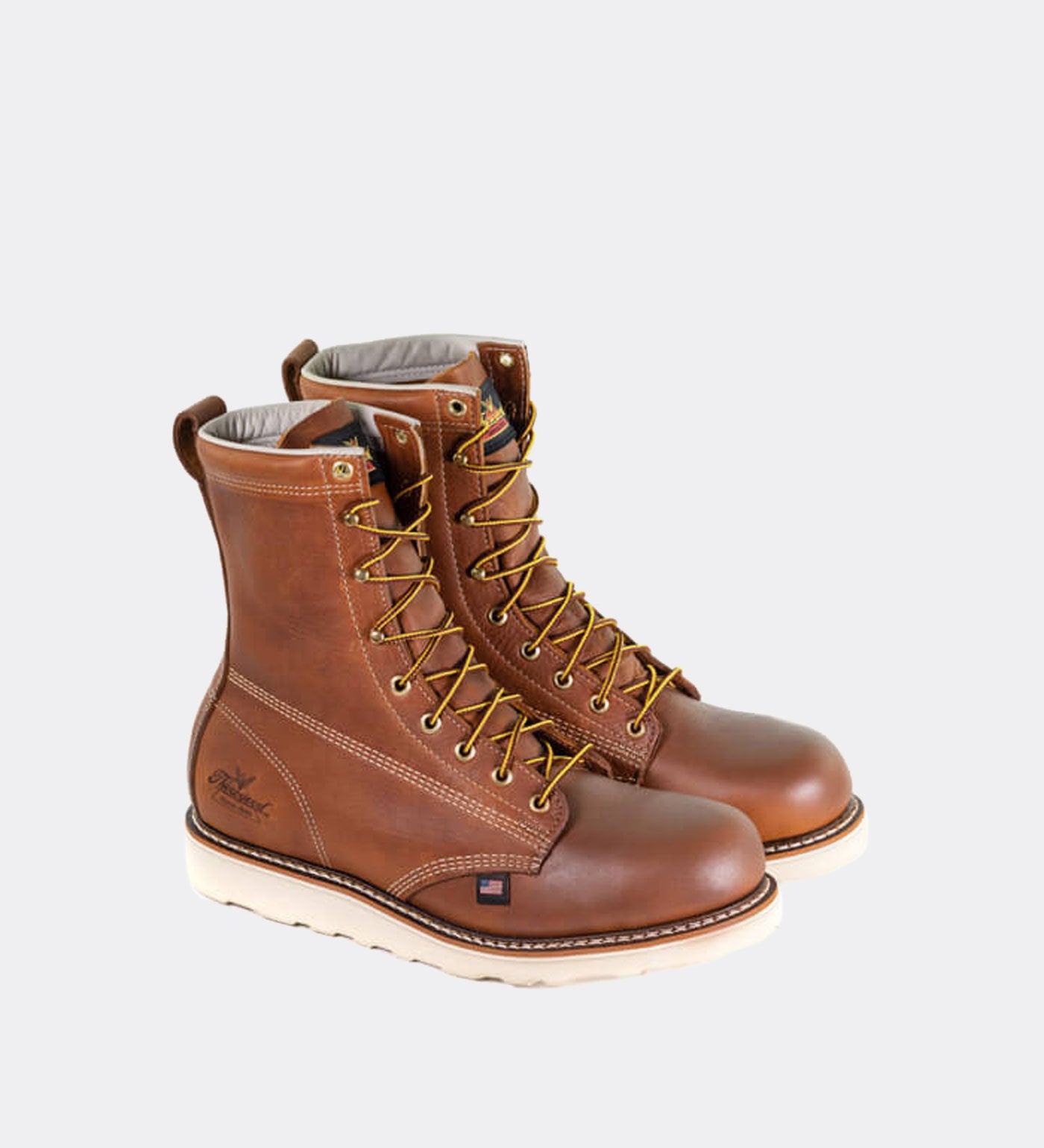 Thorogood American Heritage 8" Tobacco Safety Toe Work Boots for Men