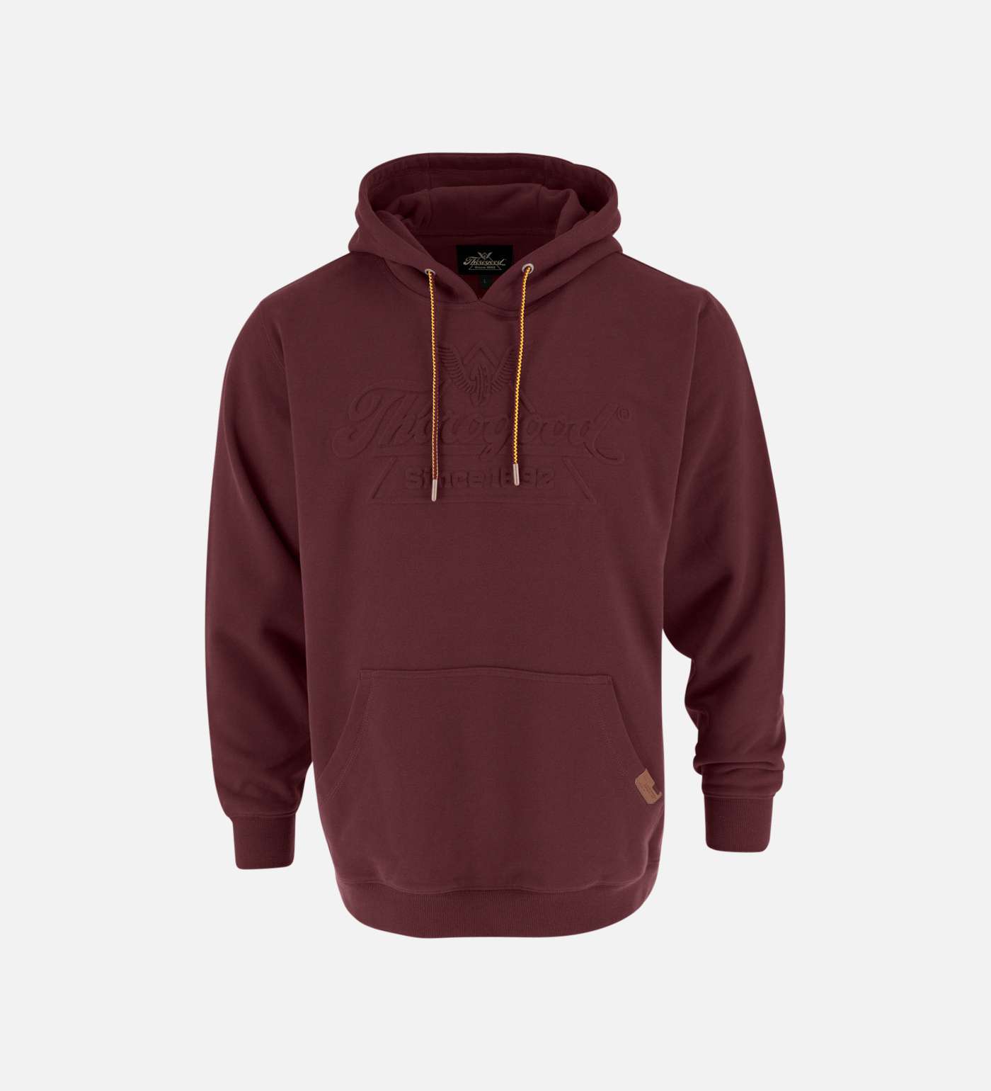 Embossed Heavyweight Pullover Hoodie, #color_Chocolate Maroon