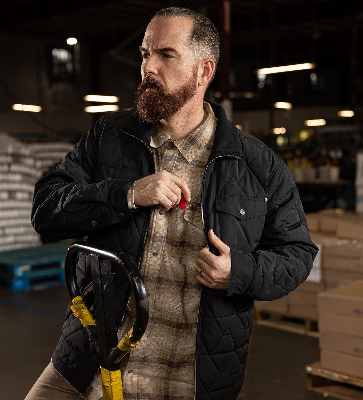 Thorogood Men’s Outrider Durable Water Repellent Quilted Zip Up Jacket