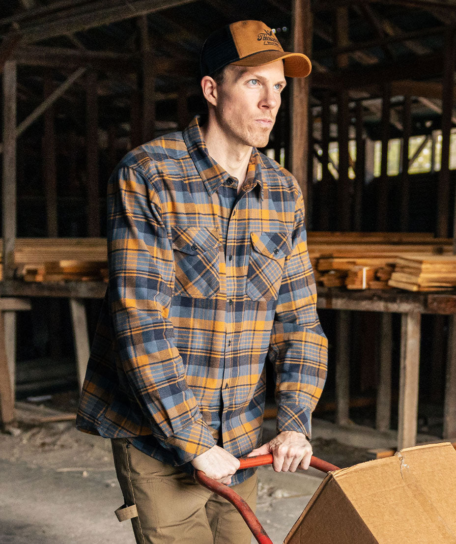 Thorogood Men's Stretch Brushed Flannel Shirt USA Made
