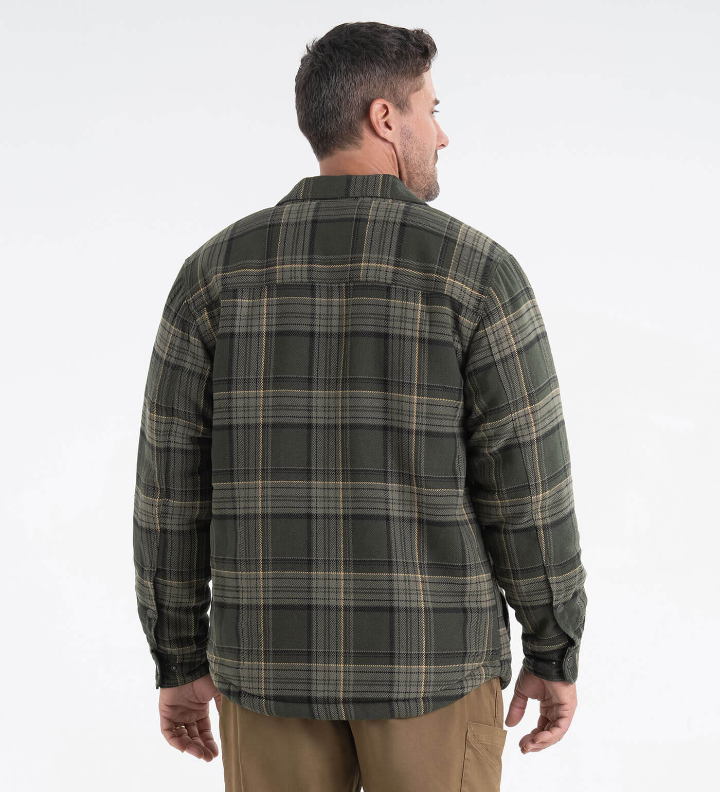 Nylon lined flannel shirt jacket best sale